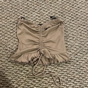 forever 21 brown/tan crop top